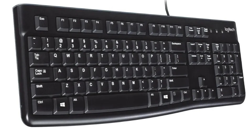 Kit de teclado y mouse Logitech K120 Español de color negro
